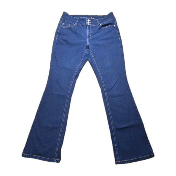 Women’s Copperflash High Rise Slim Boot Jeans 14W Stretch Dark Wash Plus Size - Picture 2 of 9